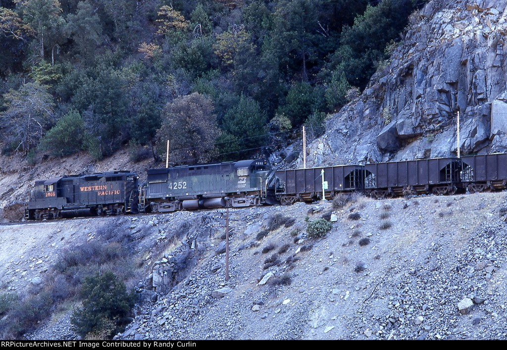 WP 2005 on a ballast train